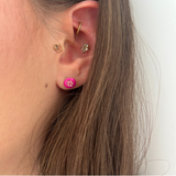 Pendientes Plata Agatha Ruiz de la Prada Fun Flor Fucsia