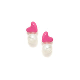 Pendientes Plata Agatha Ruiz de la Prada Perla con Corazón