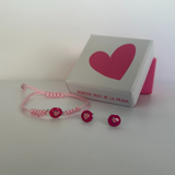 Pendientes Plata Agatha Ruiz de la Prada Fun Corazón Fucsia