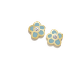 Pendientes Plata Agatha Ruiz de la Prada Flor Azul Esmaltada