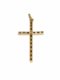 Cruz Oro Tubo Facetada