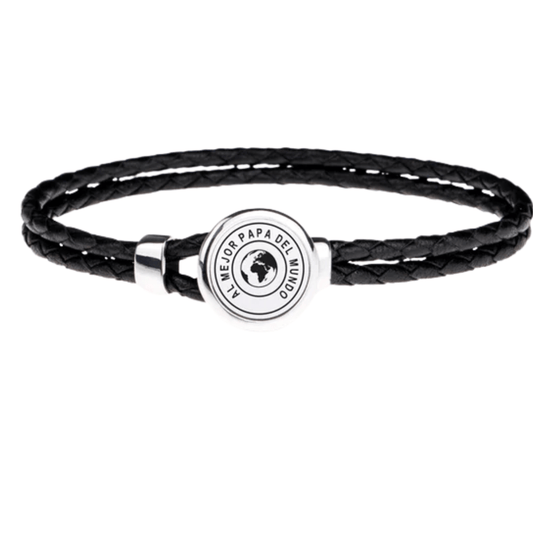 Pulsera Plata "Al Mejor Papá Del Mundo"