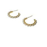 Pendientes Plata Aro Perlas