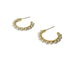 Pendientes Plata Aro Perlas