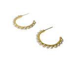 Pendientes Plata Aro Perlas