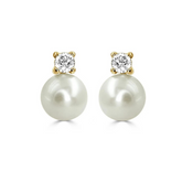 Pendientes Plata Chapada Perlas