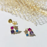 Silver Plated Earrings "You and Me" Pearl