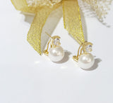 Pendientes Plata Chapada Perlas