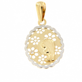 Medalla Oro Amarillo Oval Virgen Niña