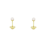 Cultured Pearl Gold Earrings