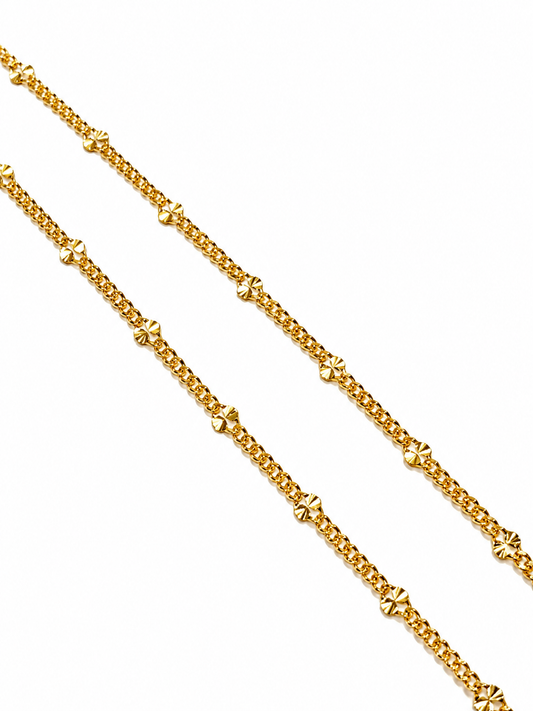 Cadena Oro Amarillo Estrellas