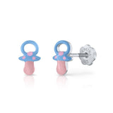 Silver Glitter Sun Earrings