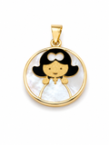 Medalla Oro Amarillo Niña Nácar