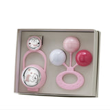 Rattle + Clip + Bear Pacifier Holder Set