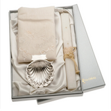 Baptism set includes angel cloth candle and shell 219_GA1141CES