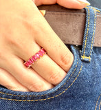 Anillo Plata Alianza Granates