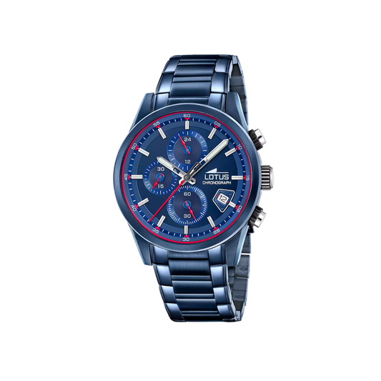 Reloj Hombre Acero Azul Pavonado 19086/2