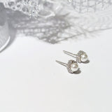 Silver Plated Earrings "You and Me" Pearl