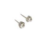 Silver Plated Earrings "You and Me" Pearl