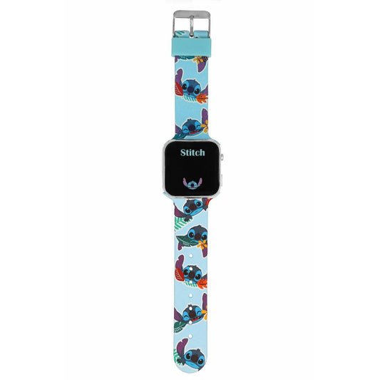 Reloj Digital STITCH Led Disney Verde LAS4039