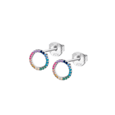 Pendientes Plata Redondo Multicolor Lotus Silver