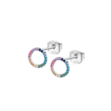 Pendientes Plata Redondo Multicolor Lotus Silver