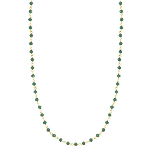 Collar Plata Chapada Verde Lotus Silver