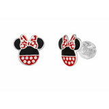 Pendientes Plata Disney Minnie Lazo