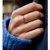 Anillo Oro Blanco Solitario