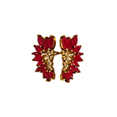 Pendiente Plata Abanico Granates