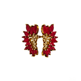 Pendiente Plata Abanico Granates