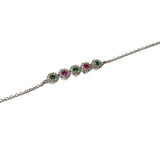 Pulsera Plata Rosetas 5