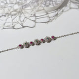 Pulsera Plata Rosetas 7