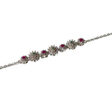Pulsera Plata Rosetas 7