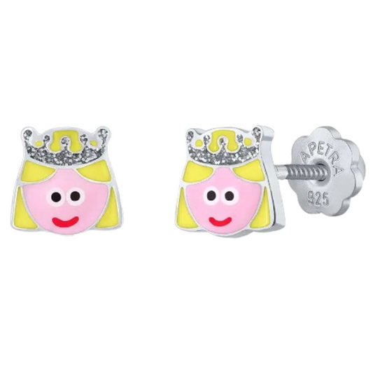 Pendientes Plata Princesa Corona