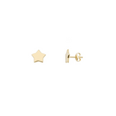 Yellow Gold Star Earrings