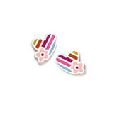 Pendientes Plata Agatha Ruiz de la Prada Corazón Flor Rosa