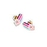 Pendientes Plata Agatha Ruiz de la Prada Corazón Flor Rosa