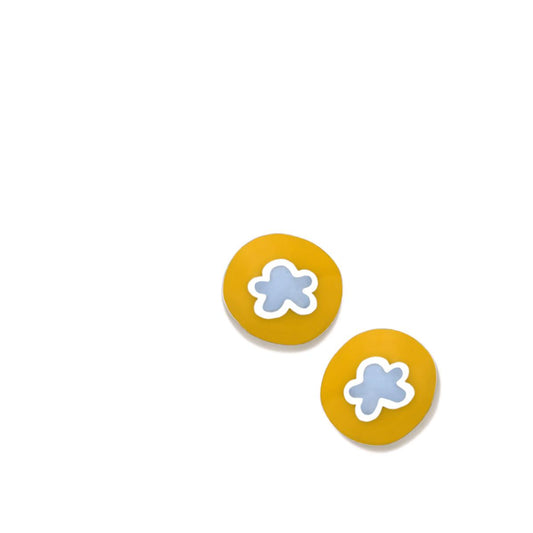 Pendientes Plata Agatha Ruiz de la Prada Fun Nube Amarillo