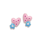 Pendientes Plata Agatha Ruiz de la Prada Love Corazón Rosa
