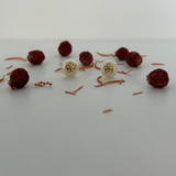 Pendientes Oro Amarillo Flor Perla