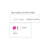 Agatha Ruiz de la Prada Silver Bracelet Pink Cord Fuchsia Flower