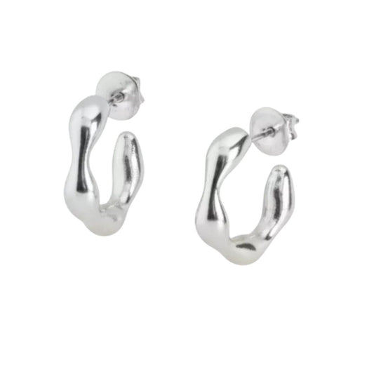 Pendientes Plata Aro Bombé