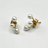 Pendientes Oro Amarillo Perlas Mini