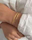 Pulsera Oro Amarillo Aro Entrelazada