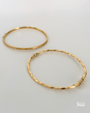 Yellow Gold Hoop Earring 18 mm