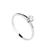 Anillo Oro Blanco Solitario 11.SO.05