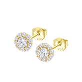 Pendientes Plata Chapada Roseta Circonitas Lotus Silver Pure Essential