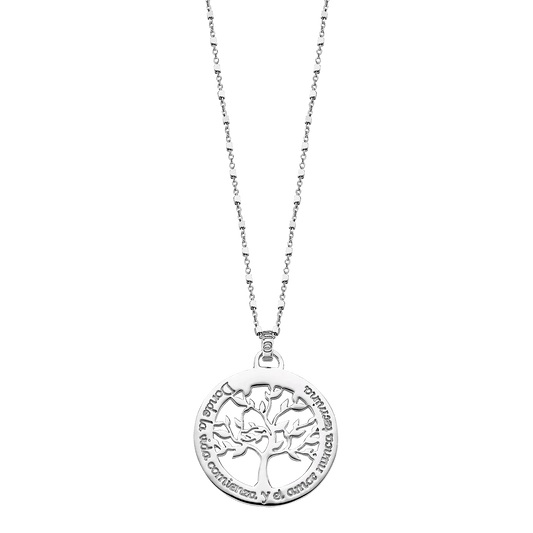 Collar Plata Arbol Vida Lotus Silver
