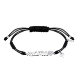 Agatha Ruiz de la Prada Silver Bracelet Green Cord Yellow Star